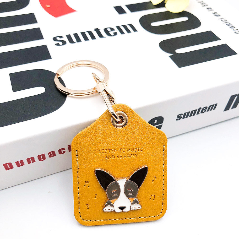 Wholesale Keji Card Case Loss Proof Leather Key Ring